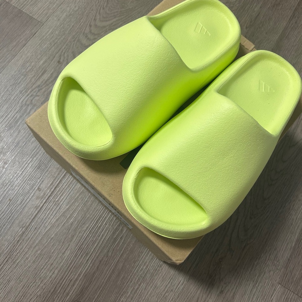 Yeezy Neon Green Slides